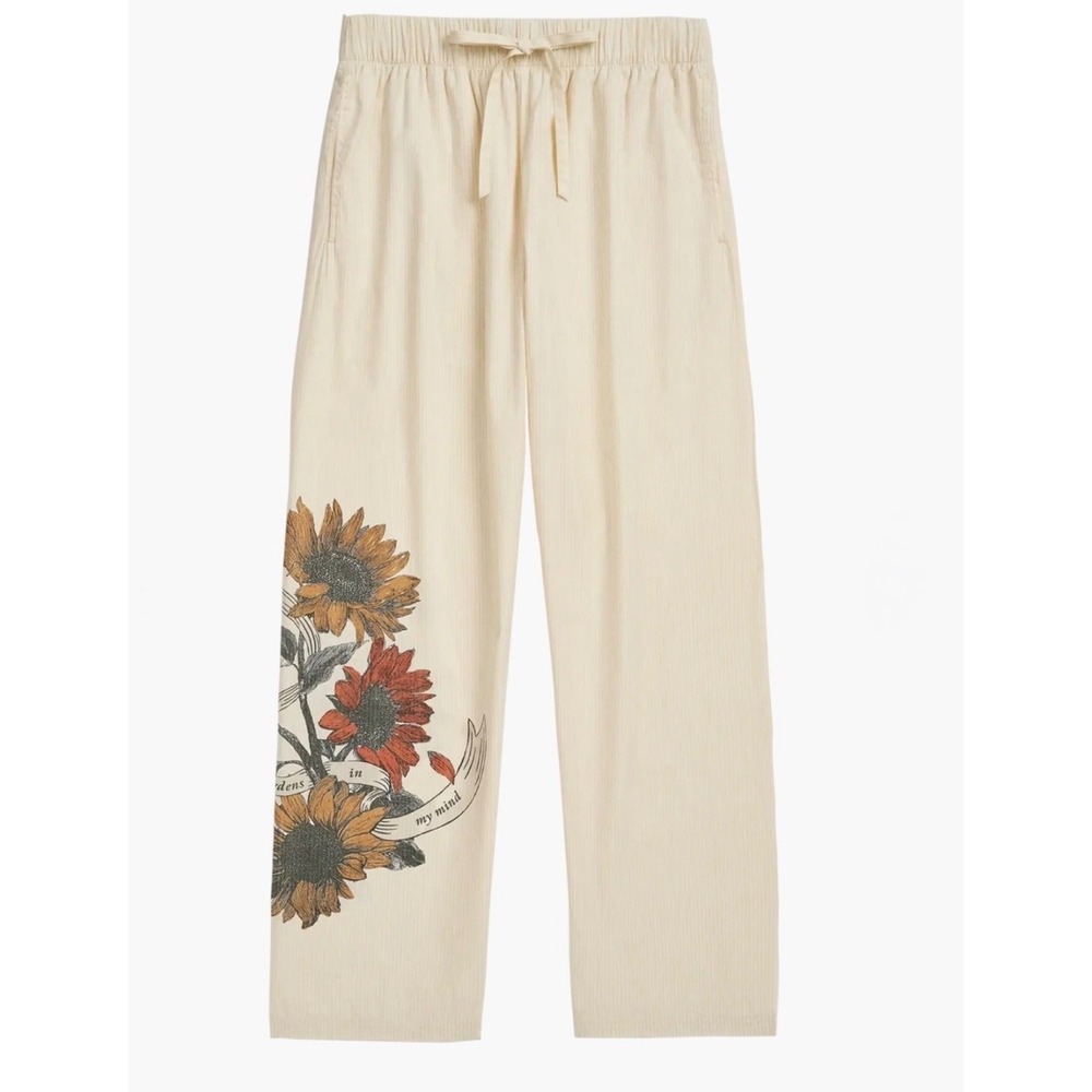 NWT Taylor Swift Secret Gardens In My Mind Poplin Pants Sunflower XS